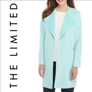 NWT The Limited Light Blue Double Open Front Coat